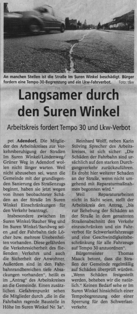 Langsamer durch den Suren Winkel