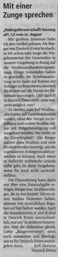 Mit einer Zunge sprechen