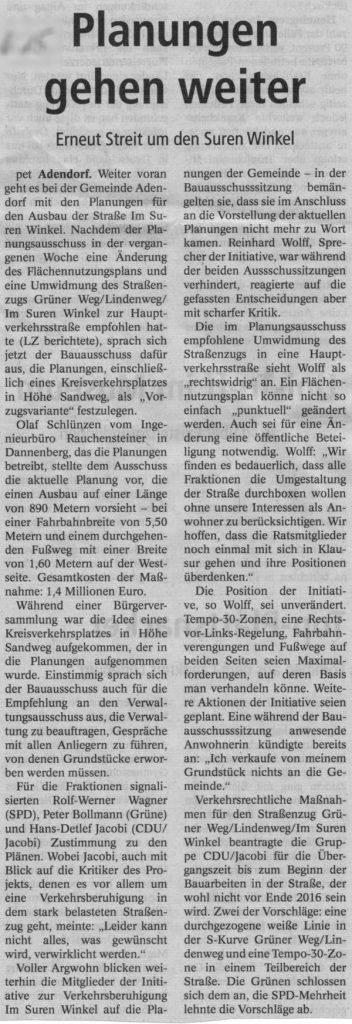 Planungen gehen weiter