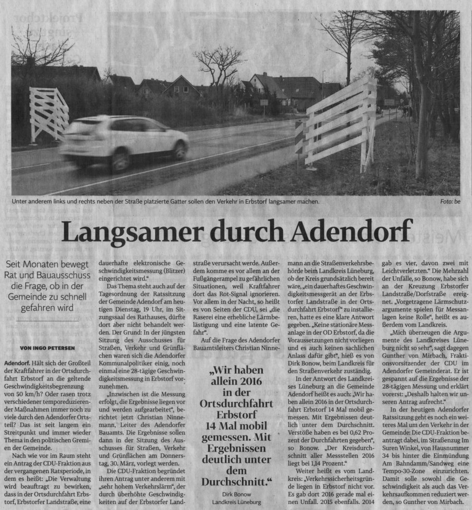 Langsamer durch Adendorf
