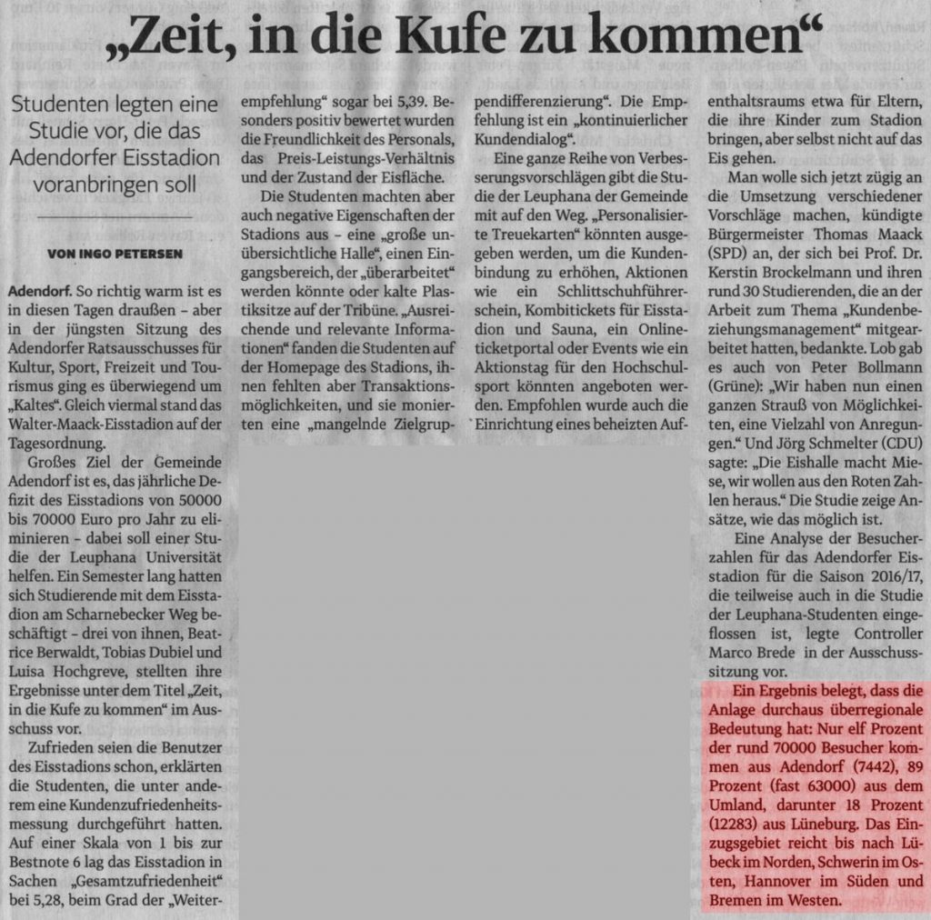 "Zeit, in die Kufe zu kommen"