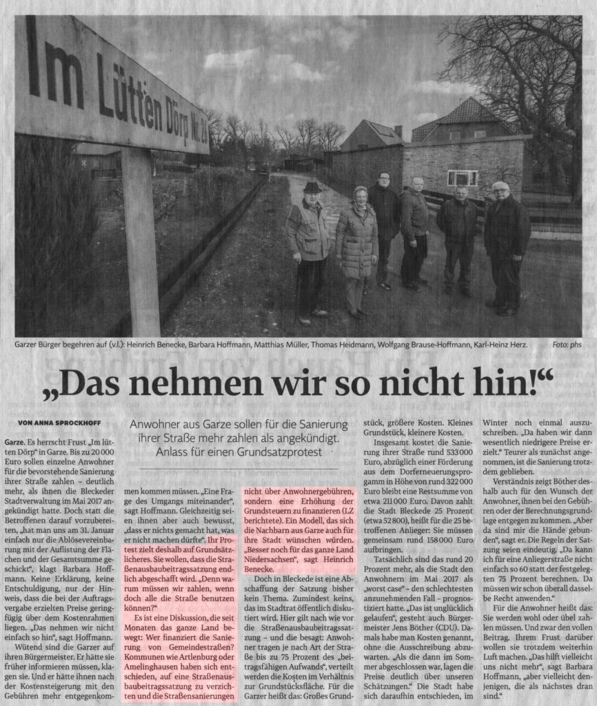 "Das nehmen wir so nicht hin!"