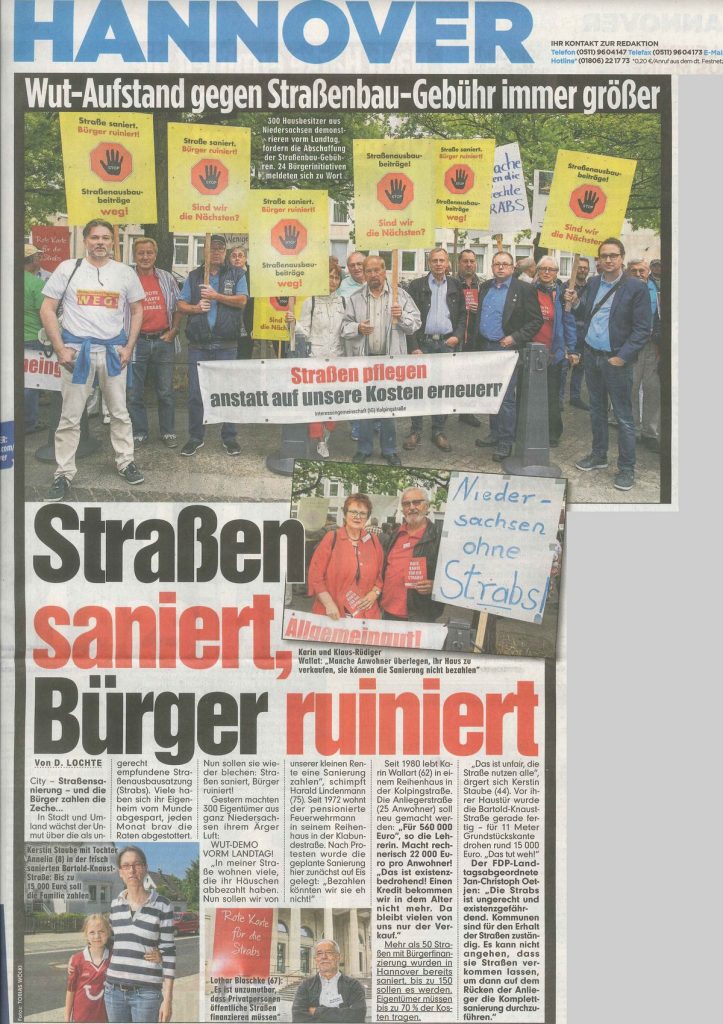 Straßen saniert, Bürger ruiniert