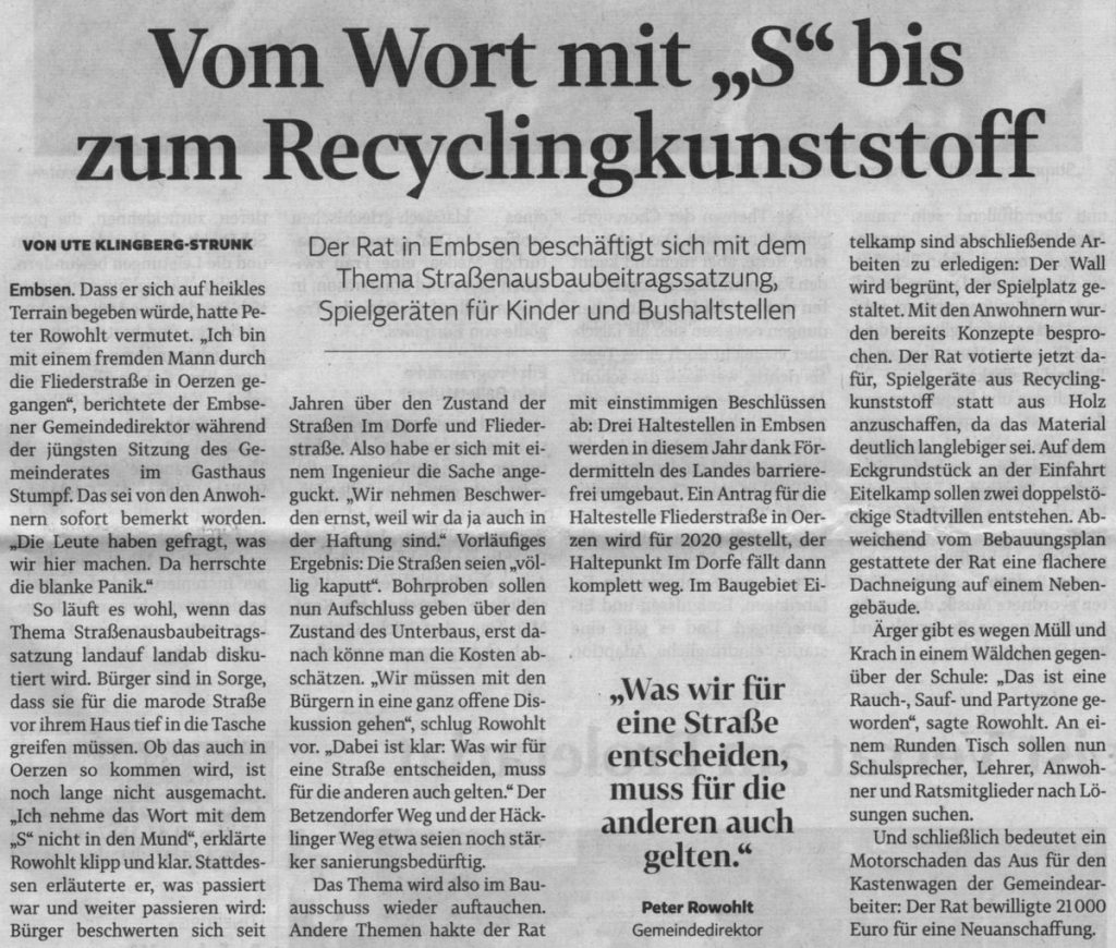 Vom Wort mit "S" bis zum Recyclingkunststoff