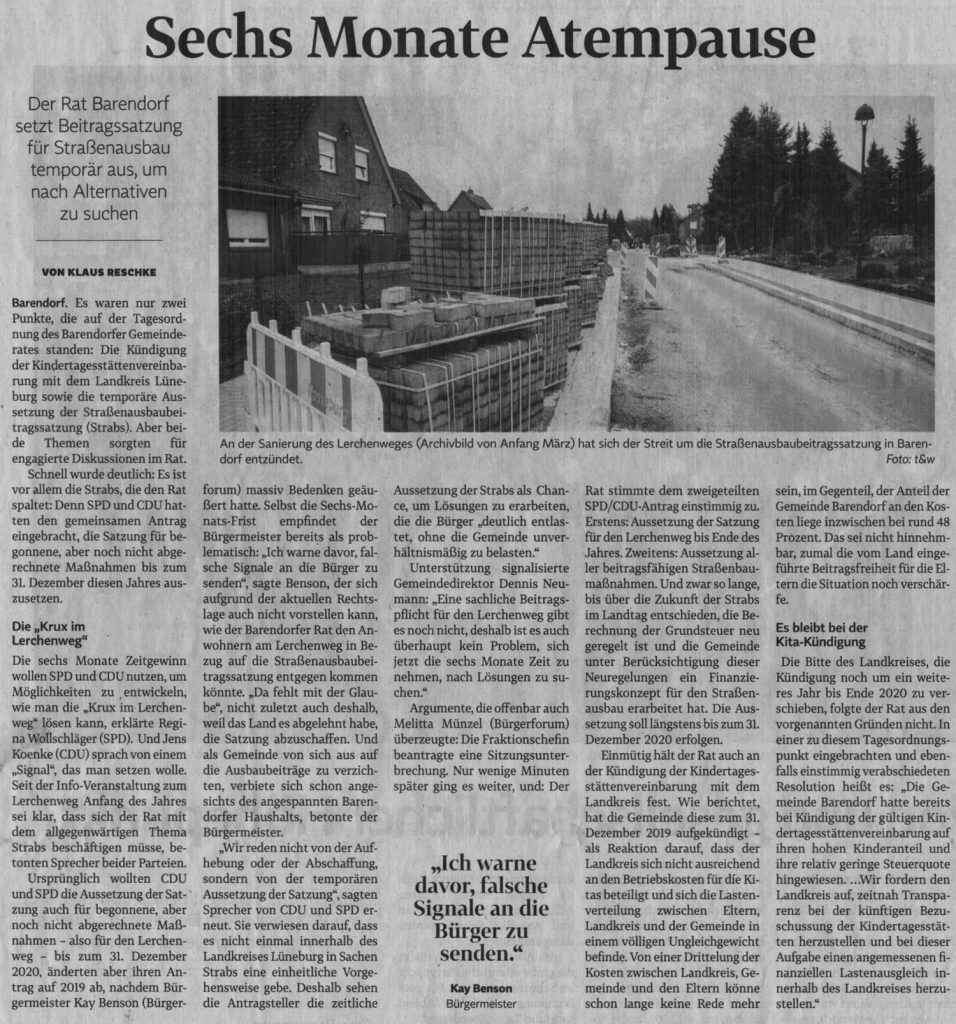 Sechs Monate Atempause